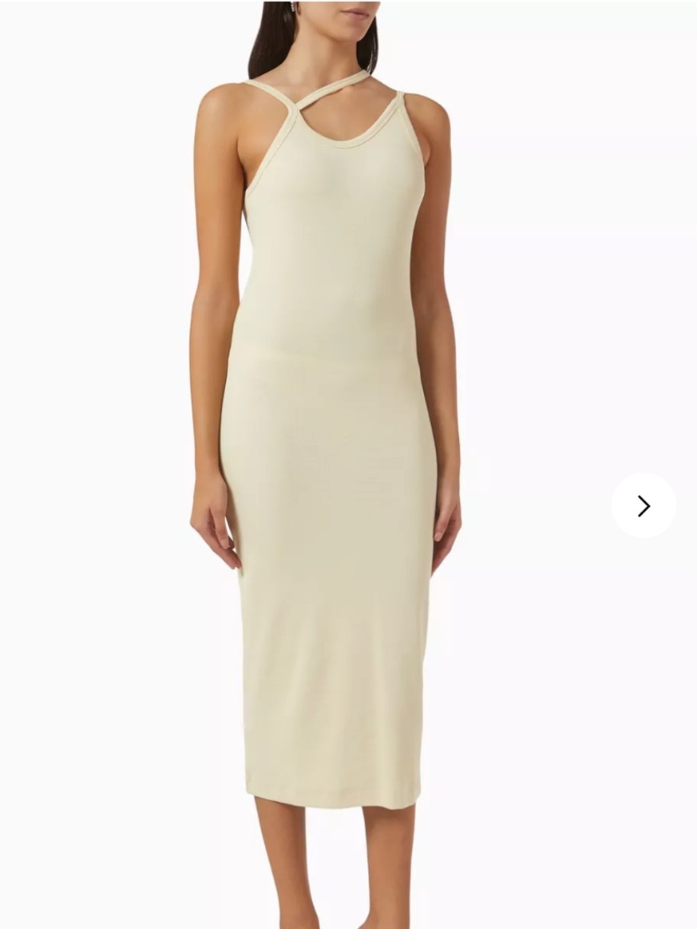 NINETY PERCENT Aletris Wave Strap Dress in Organic Cotton / Size S